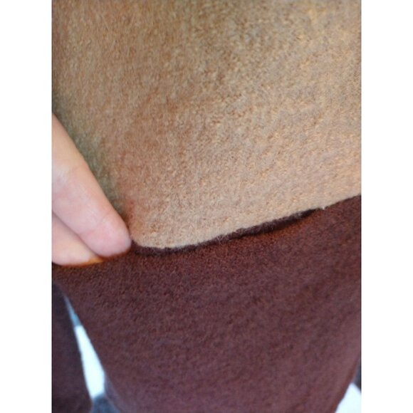 Vintage Appleseed Colorblock Wool Coat With Button Closure & Stand Collar - Size - Picture 9 of 11